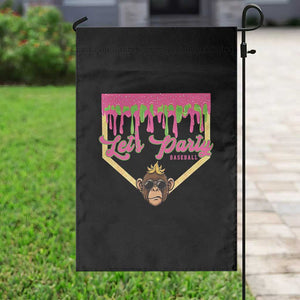 Lets Party Monkey Baseball Game Day Garden Flag Neon Dripping Homeplate Funny Ball Party Fans TS02 Print Your Wear