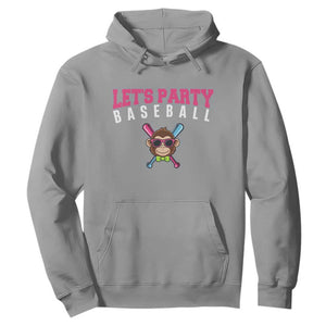 Let's Party Baseball Monkey Hoodie Ball Party Game Day Vibes TS02 Sport Gray Print Your Wear