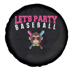 Let's Party Baseball Monkey Spare Tire Cover Ball Party Game Day Vibes TS02 Print Your Wear