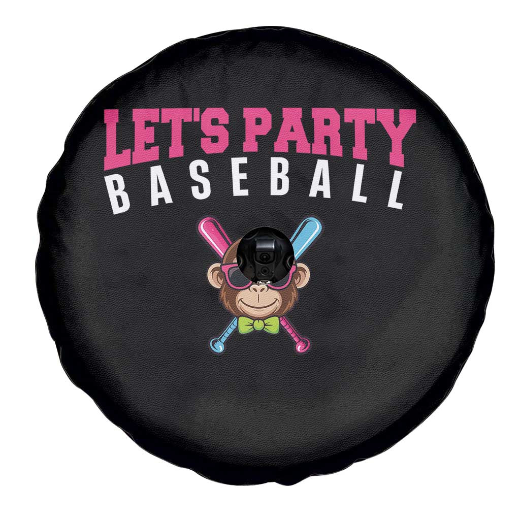 Let's Party Baseball Monkey Spare Tire Cover Ball Party Game Day Vibes TS02 Print Your Wear