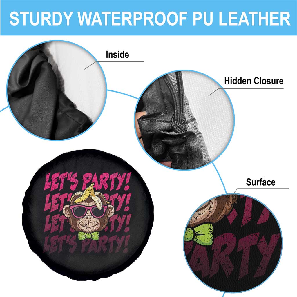 Lets Party Monkey Baseball Spare Tire Cover Funny Ball Party Game Day Fans TS02 Print Your Wear