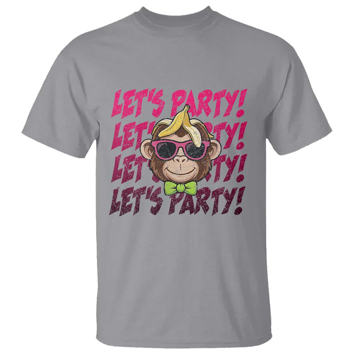 Lets Party Monkey Baseball T Shirt Funny Ball Party Game Day Fans TS02 Sport Gray Print Your Wear