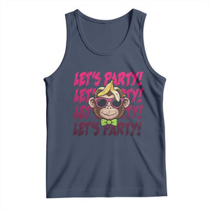 Lets Party Monkey Baseball Tank Top Funny Ball Party Game Day Fans TS02 Navy Print Your Wear