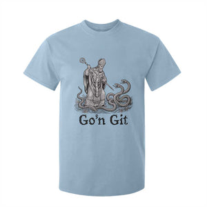 Go'n Git Funny Saint Patrick Banishing Snakes T Shirt For Kid Irish History Humor St Patricks Day TS02 Light Blue Print Your Wear