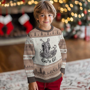 Go'n Git Funny Saint Patrick Banishing Snakes Ugly Christmas Sweater Irish History Humor St Patricks Day TS02 Mocha Mousse Print Your Wear