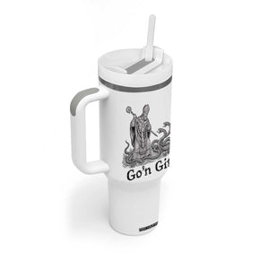 Go'n Git Funny Saint Patrick Banishing Snakes Tumbler With Handle Irish History Humor St Patricks Day TS02 Print Your Wear