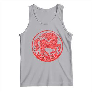 Year of the Fire Horse 1966 2026 Red Graphic Tank Top - 60 Years Chinese Zodiac Horse Vintage Style TS02 Athletic Heather Print Your Wear