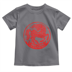 Year of the Fire Horse 1966 2026 Red Graphic Toddler T Shirt 60 Years Chinese Zodiac Horse Vintage Style TS02 Charcoal Print Your Wear