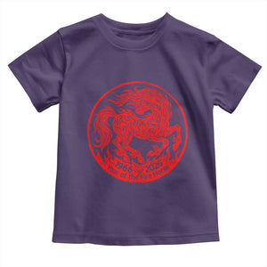 Year of the Fire Horse 1966 2026 Red Graphic Toddler T Shirt 60 Years Chinese Zodiac Horse Vintage Style TS02 Purple Print Your Wear