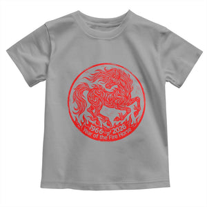 Year of the Fire Horse 1966 2026 Red Graphic Toddler T Shirt 60 Years Chinese Zodiac Horse Vintage Style TS02 Sport Gray Print Your Wear