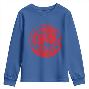 Year of the Fire Horse 1966 2026 Red Graphic Youth Sweatshirt 60 Years Chinese Zodiac Horse Vintage Style TS02 Royal Blue Print Your Wear