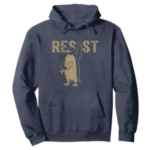 Funny Penguin Resist Hoodie Against Tariffs Activism Vintage TS02 Navy Print Your Wear