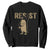 Funny Penguin Resist Sweatshirt Against Tariffs Activism Vintage TS02 Black Print Your Wear