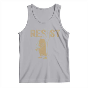 Funny Penguin Resist Tank Top Against Tariffs Activism Vintage TS02 Athletic Heather Print Your Wear