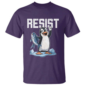 Funny Penguin Resist T Shirt Against Tariffs Protest TS02 Purple Print Your Wear