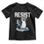 Funny Penguin Resist Toddler T Shirt Against Tariffs Protest TS02 Black Print Your Wear