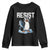 Funny Penguin Resist Youth Sweatshirt Against Tariffs Protest TS02 Black Print Your Wear