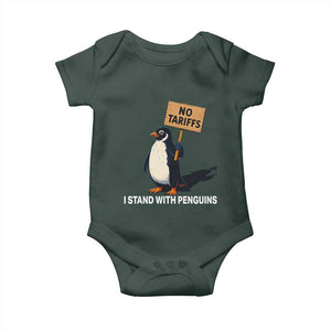 Funny Penguin Resist Baby Onesie No Tariffs I Stand With Penguins TS02 Print Your Wear