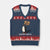 Funny Penguin Resist V-Neck Knit Sweater Vest No Tariffs I Stand With Penguins TS02 Navy Red Print Your Wear