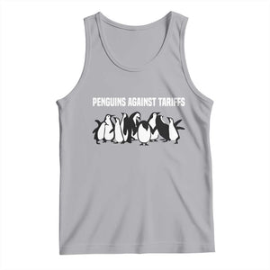 Funny Penguin Resist Tank Top Penguins Against Tariffs Sarcastic Saying Meme TS02 Athletic Heather Print Your Wear