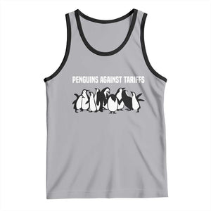 Funny Penguin Resist Tank Top Penguins Against Tariffs Sarcastic Saying Meme TS02 Athletic Heather Black Print Your Wear