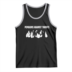 Funny Penguin Resist Tank Top Penguins Against Tariffs Sarcastic Saying Meme TS02 Black Athletic Heather Print Your Wear