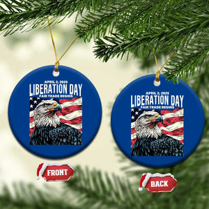 Liberation Day April 2 2025 Ceramic Ornament Fair Trade Patriotic American Eagle USA Flag TS02 1pc Blue Print Your Wear