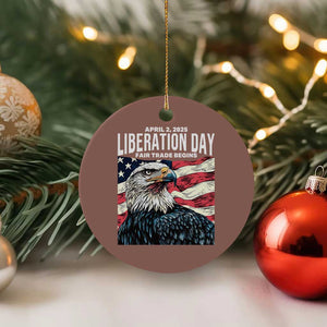 Liberation Day April 2 2025 Ceramic Ornament Fair Trade Patriotic American Eagle USA Flag TS02 1pc Mocha Print Your Wear