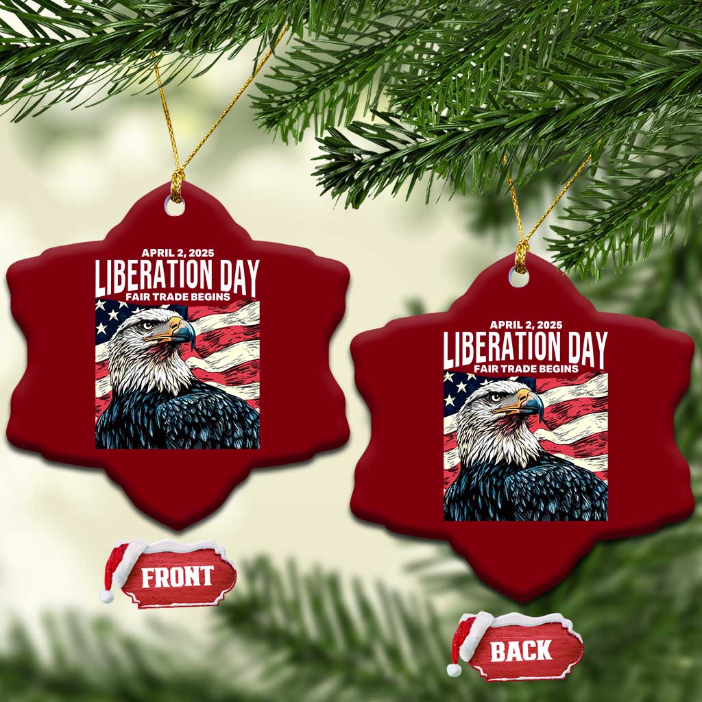 Liberation Day April 2 2025 Ceramic Ornament Fair Trade Patriotic American Eagle USA Flag TS02 Print Your Wear