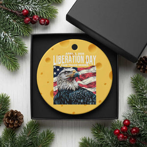 Liberation Day April 2 2025 Ceramic Ornament Fair Trade Patriotic American Eagle USA Flag TS02 1pc Yellow Cheese Print Your Wear