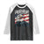 Liberation Day April 2 2025 Raglan Shirt Fair Trade Patriotic American Eagle USA Flag TS02 Black White Print Your Wear