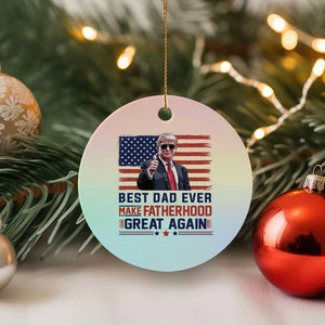 Trump Best Dad Ever Ceramic Ornament Funny Father's Day Make Fatherhood Great Again USA Flag TS02 1pc Pastel Print Your Wear