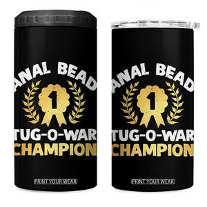 Anal Bead Tug O War Champion Funny Offensive 4 in 1 Can Cooler Tumbler Inappropriate Adult Humor Gold TS02 One Size: 16 oz Black Print Your Wear