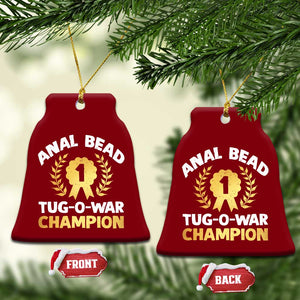 Anal Bead Tug O War Champion Funny Offensive Ceramic Ornament Inappropriate Adult Humor Gold TS02 Print Your Wear