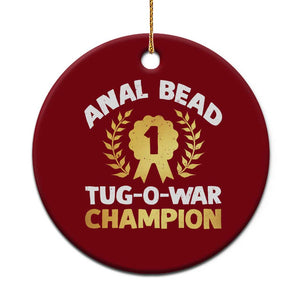Anal Bead Tug O War Champion Funny Offensive Ceramic Ornament Inappropriate Adult Humor Gold TS02 1pc Red Print Your Wear