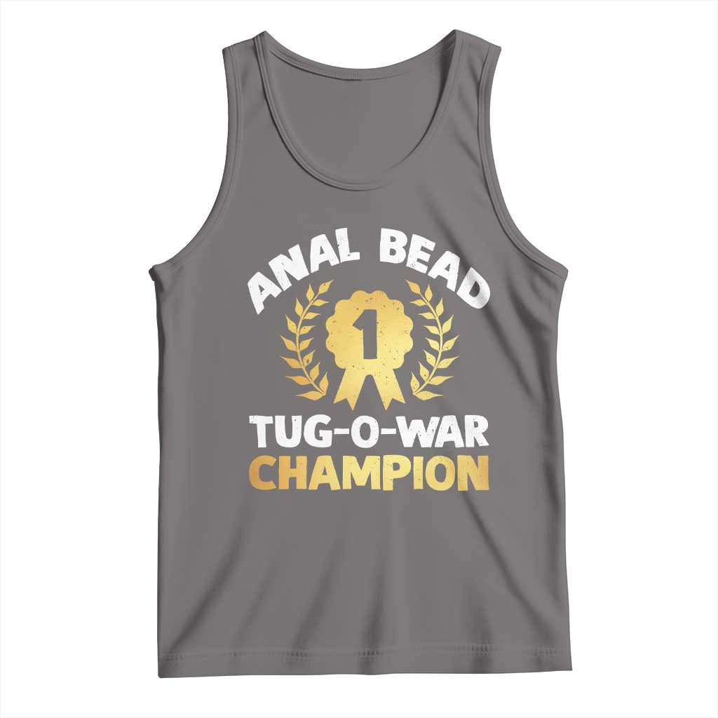 Anal Bead Tug O War Champion Funny Offensive Tank Top Inappropriate Adult Humor Gold TS02 Deep Heather Print Your Wear