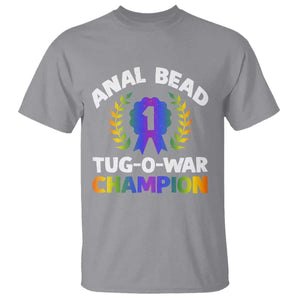Anal Bead Tug O War Champion Funny Offensive T Shirt Inappropriate Adult Humor Rainbow TS02 Sport Gray Print Your Wear