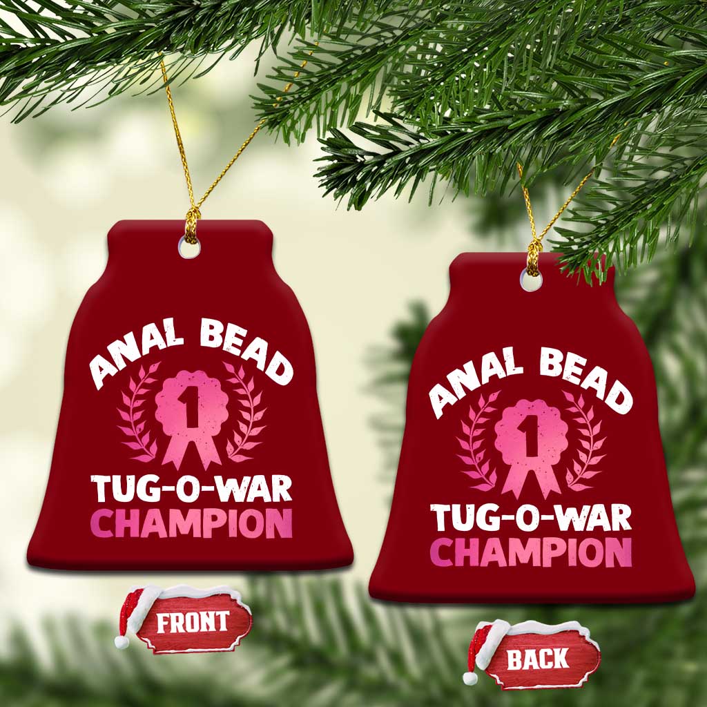 Anal Bead Tug O War Champion Funny Offensive Ceramic Ornament Inappropriate Adult Humor Pink TS02 Print Your Wear