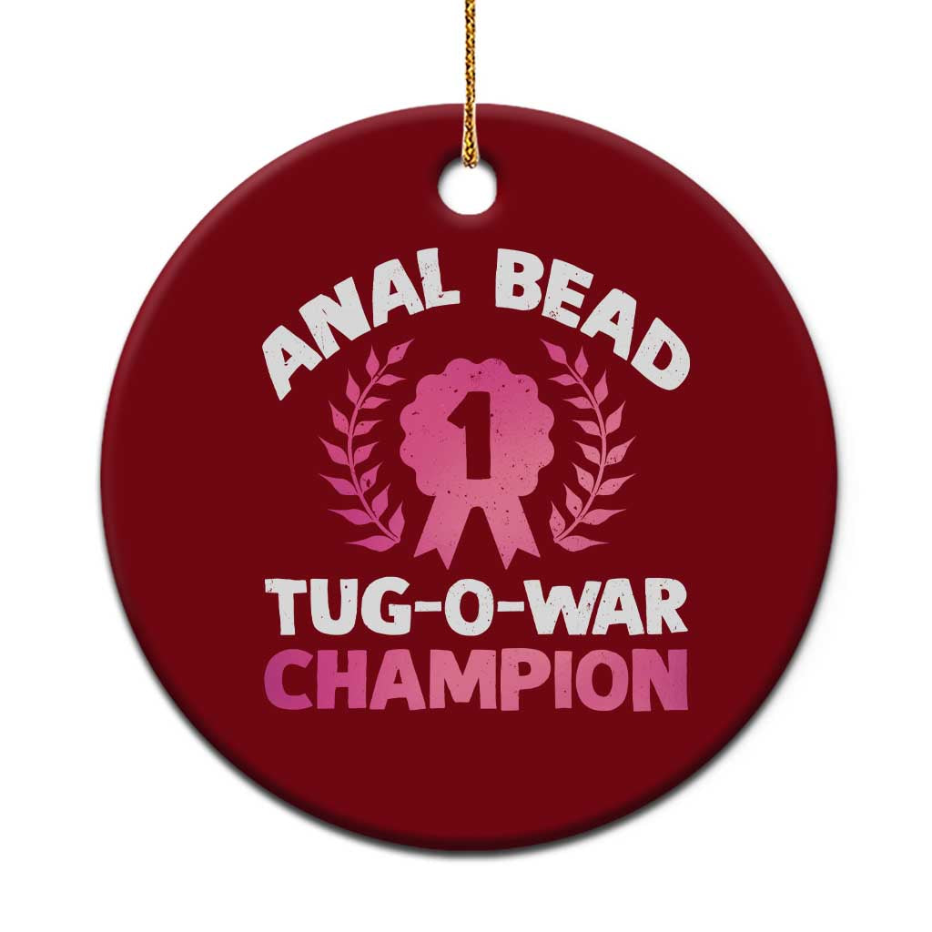 Anal Bead Tug O War Champion Funny Offensive Ceramic Ornament Inappropriate Adult Humor Pink TS02 1pc Red Print Your Wear