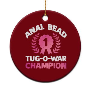 Anal Bead Tug O War Champion Funny Offensive Ceramic Ornament Inappropriate Adult Humor Pink TS02 1pc Red Print Your Wear