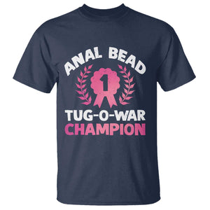 Anal Bead Tug O War Champion Funny Offensive T Shirt Inappropriate Adult Humor Pink TS02 Navy Print Your Wear