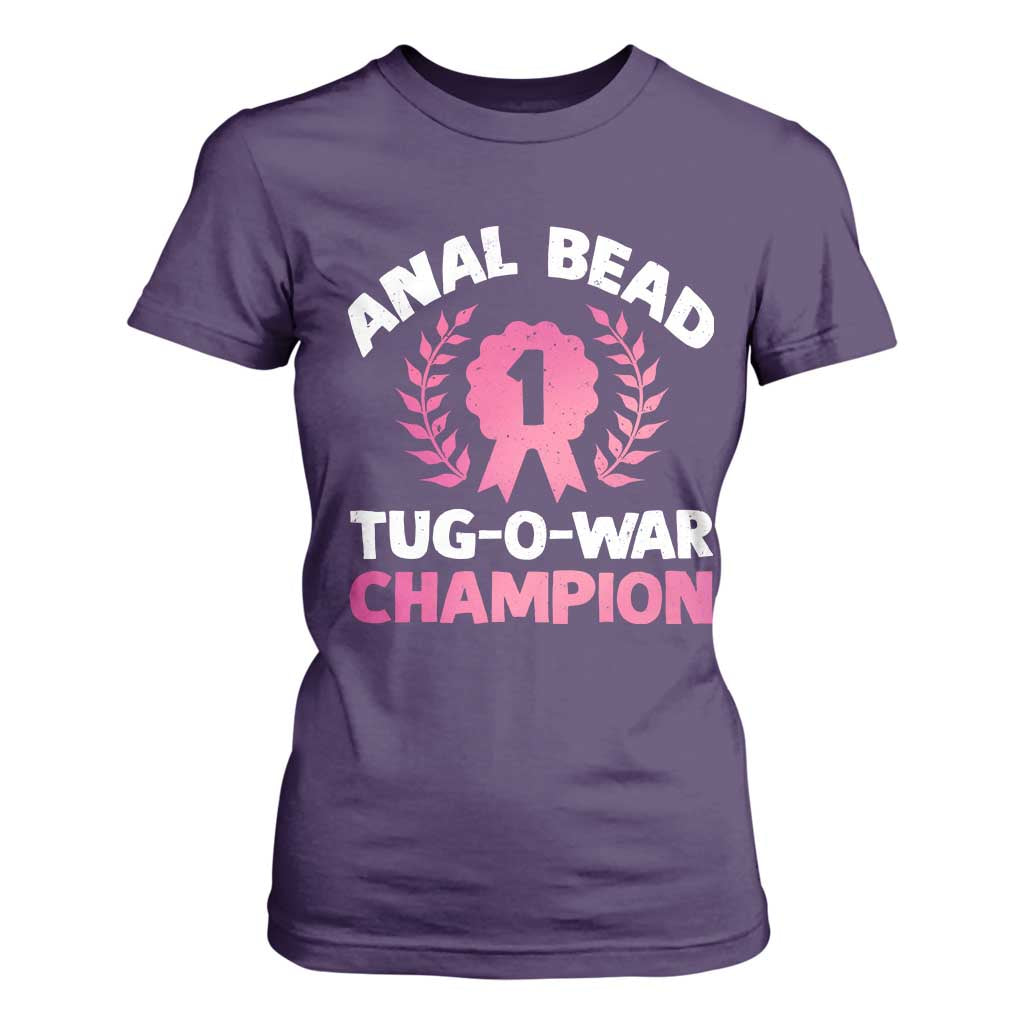 Anal Bead Tug O War Champion Funny Offensive T Shirt For Women Inappropriate Adult Humor Pink TS02 Purple Print Your Wear