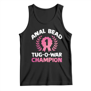Anal Bead Tug O War Champion Funny Offensive Tank Top Inappropriate Adult Humor Pink TS02 Black Print Your Wear