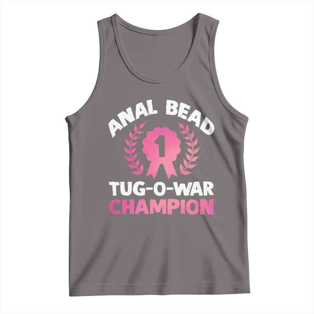 Anal Bead Tug O War Champion Funny Offensive Tank Top Inappropriate Adult Humor Pink TS02 Deep Heather Print Your Wear