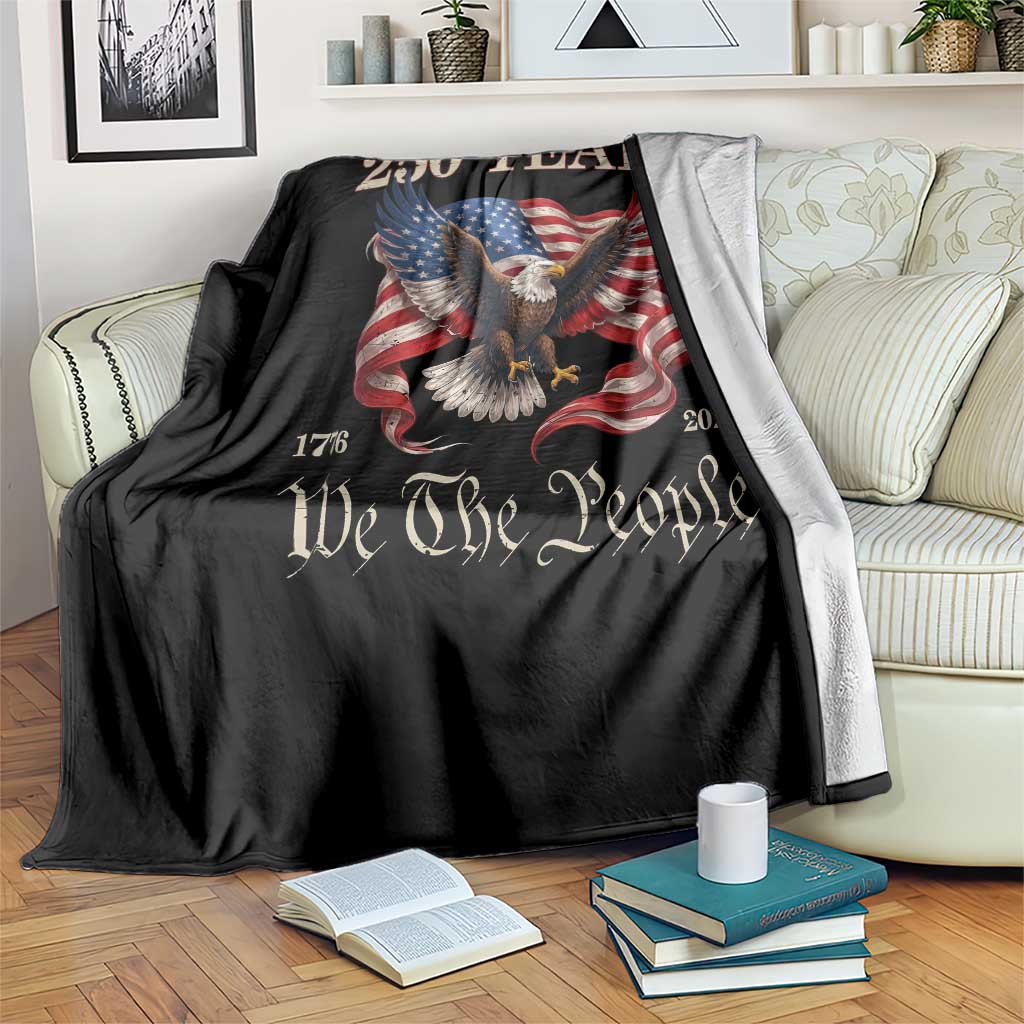 250 Years of Liberty American Semiquincentennial Throw Blanket We The People Patriotic Eagle Heritage 1776 2026 TS02 Print Your Wear