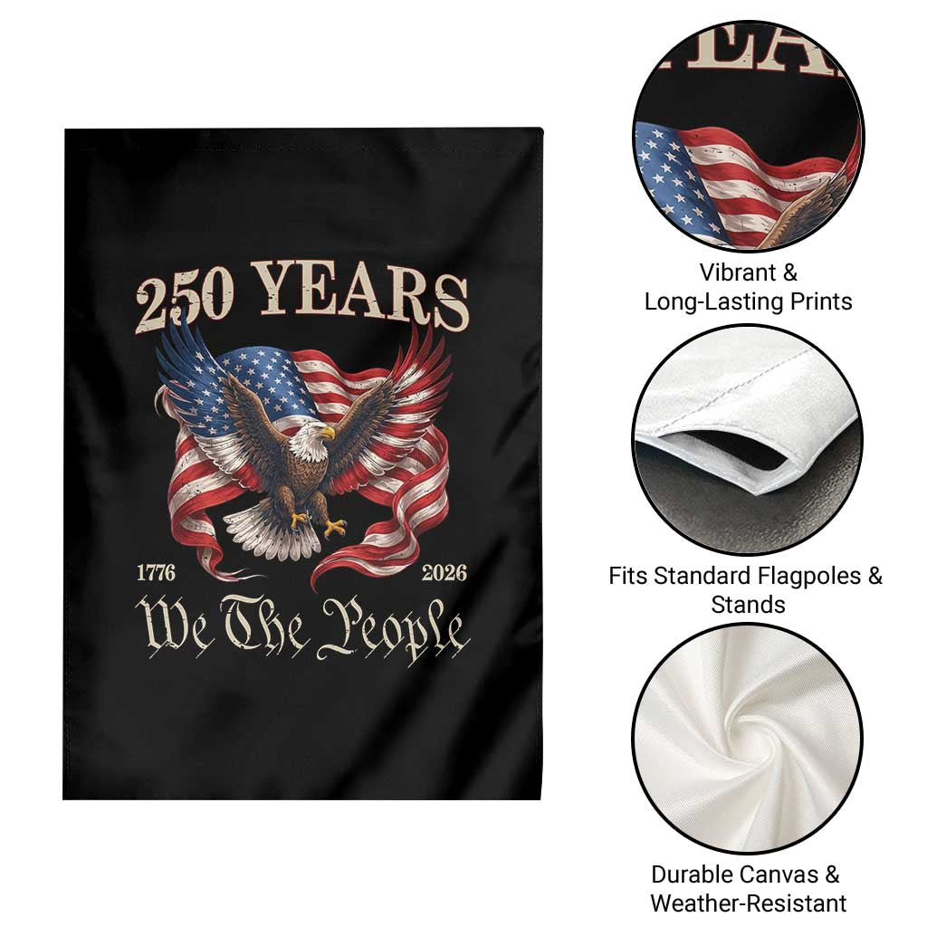 250 Years of Liberty American Semiquincentennial Garden Flag We The People Patriotic Eagle Heritage 1776 2026 TS02 Print Your Wear