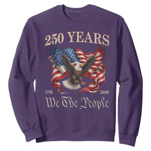 250 Years of Liberty American Semiquincentennial Sweatshirt We The People Patriotic Eagle Heritage 1776 2026 TS02 Purple Print Your Wear
