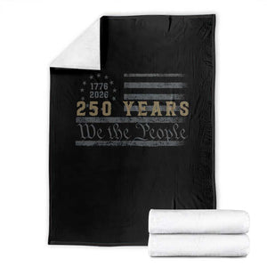 250 Years of Freedom American Flag Vintage Throw Blanket 1776-2026 We The People Patriotic Heritage TS02 Black Print Your Wear