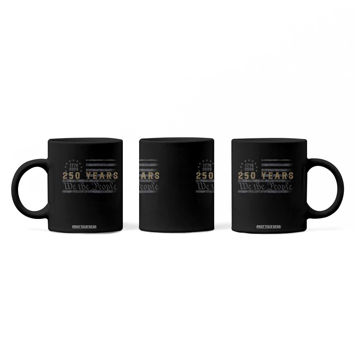 250 Years of Freedom American Flag Vintage Coffee Mug 1776-2026 We The People Patriotic Heritage TS02 Print Your Wear