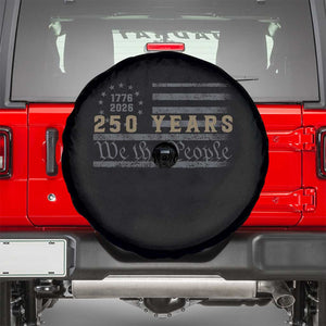 250 Years of Freedom American Flag Vintage Spare Tire Cover 1776-2026 We The People Patriotic Heritage TS02 Black Print Your Wear